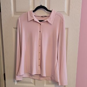 Chic Light Pink Button-Down Shirt